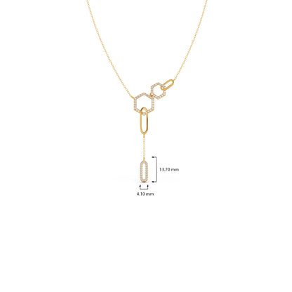 Petite Round Diamond Chain Necklace