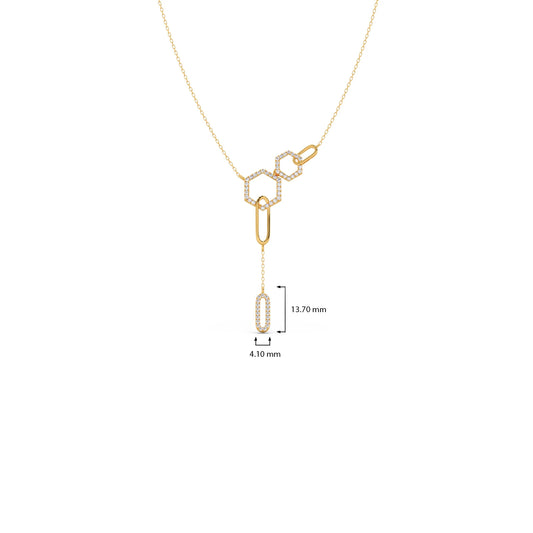 Petite Round Diamond Chain Necklace