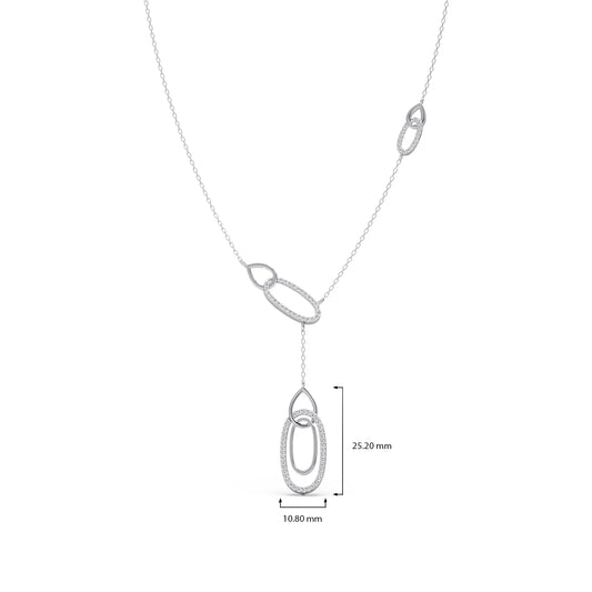 Lariat Necklace with Drop Pendant