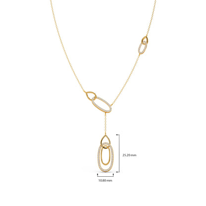 Lariat Necklace with Drop Pendant