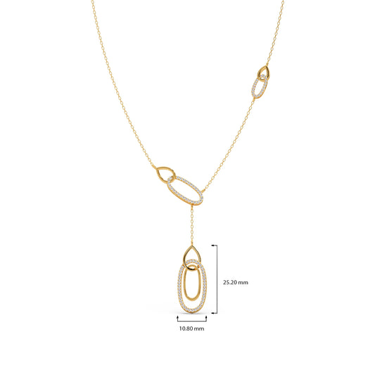 Lariat Necklace with Drop Pendant