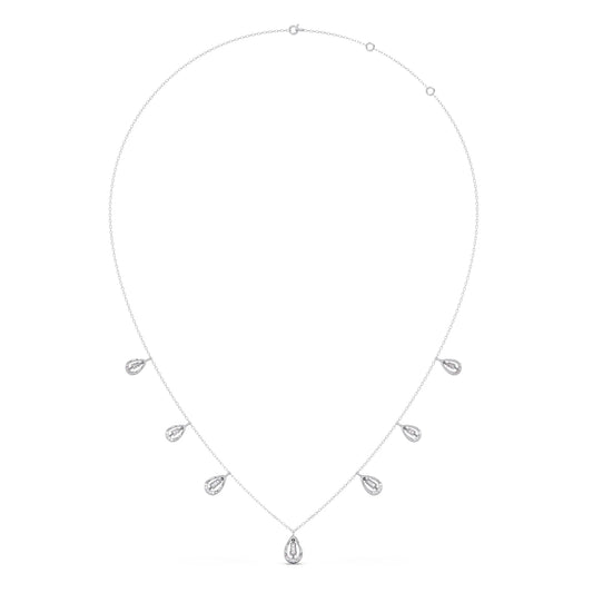 Pear-Cut Diamond Drop Necklace