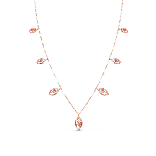 Delicate Pear-Cut Diamond Charm Necklace