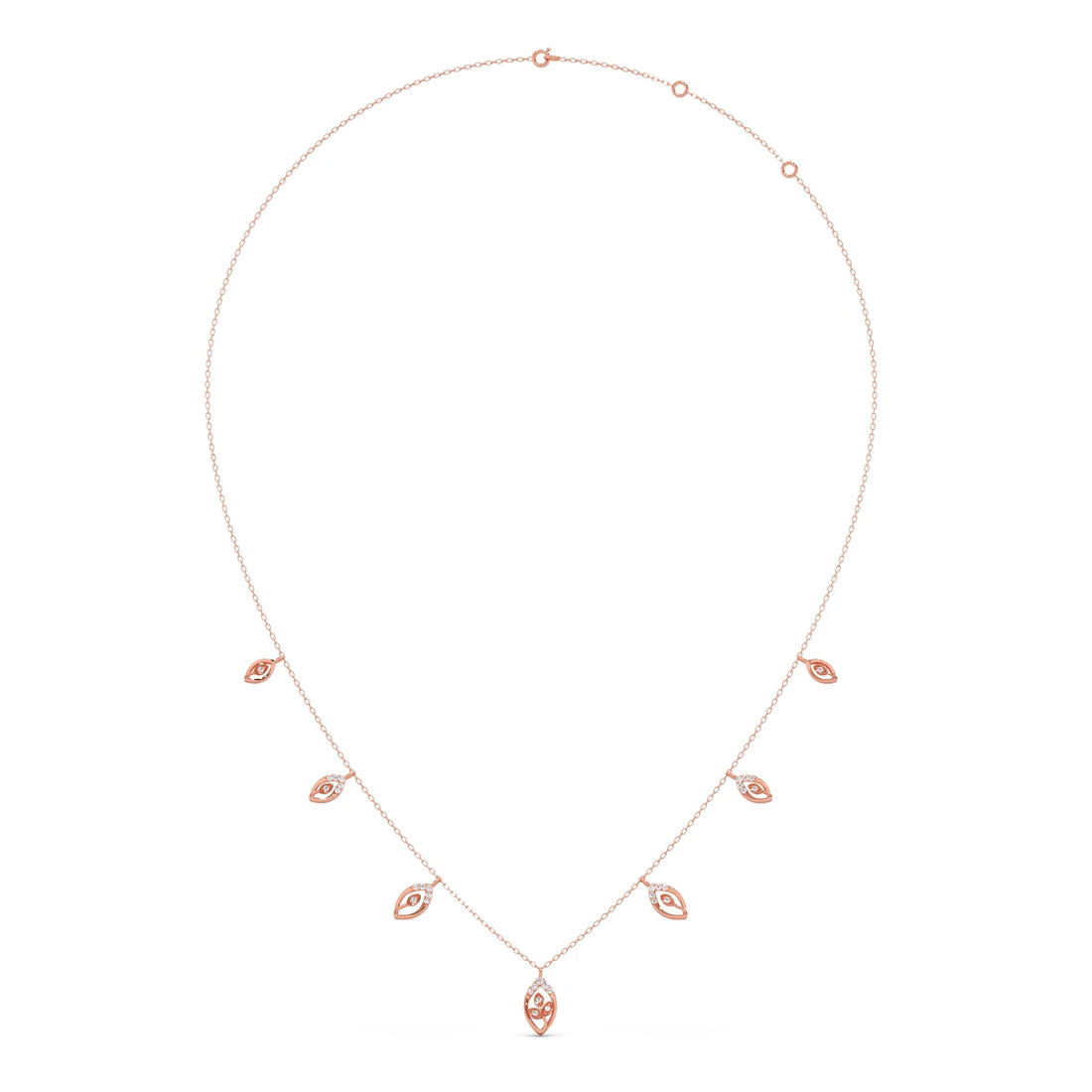 Delicate Pear-Cut Diamond Charm Necklace