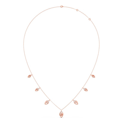 Delicate Pear-Cut Diamond Charm Necklace