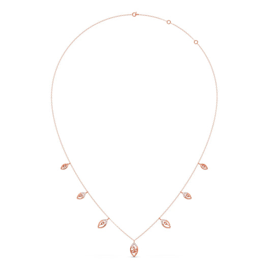 Delicate Pear-Cut Diamond Charm Necklace