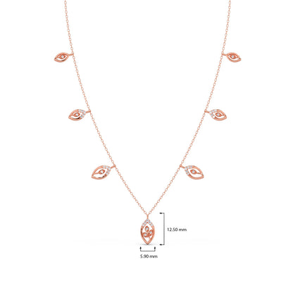 Delicate Pear-Cut Diamond Charm Necklace