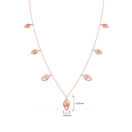 Delicate Pear-Cut Diamond Charm Necklace