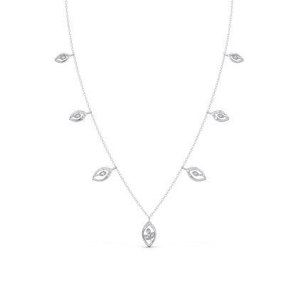 Delicate Pear-Cut Diamond Charm Necklace
