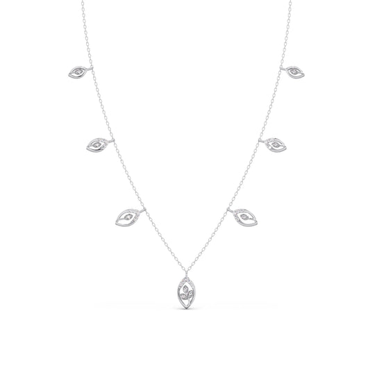 Delicate Pear-Cut Diamond Charm Necklace