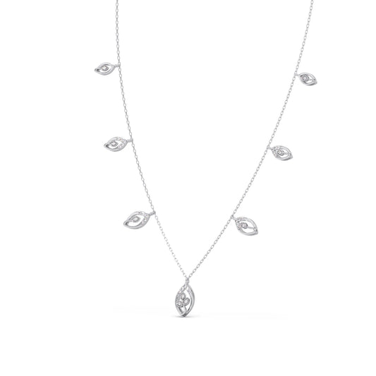 Delicate Pear-Cut Diamond Charm Necklace