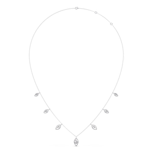 Delicate Pear-Cut Diamond Charm Necklace