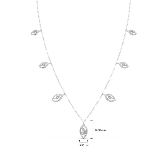 Delicate Pear-Cut Diamond Charm Necklace