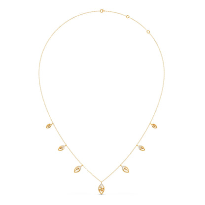 Delicate Pear-Cut Diamond Charm Necklace
