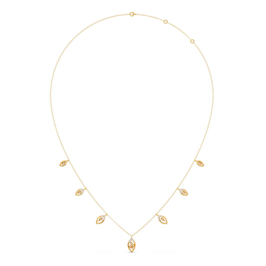 Delicate Pear-Cut Diamond Charm Necklace