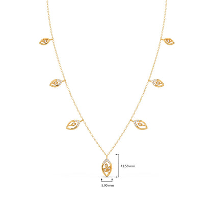 Delicate Pear-Cut Diamond Charm Necklace