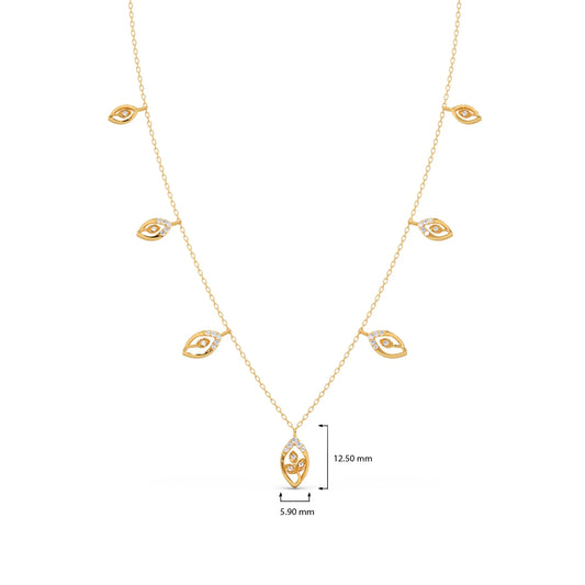 Delicate Pear-Cut Diamond Charm Necklace