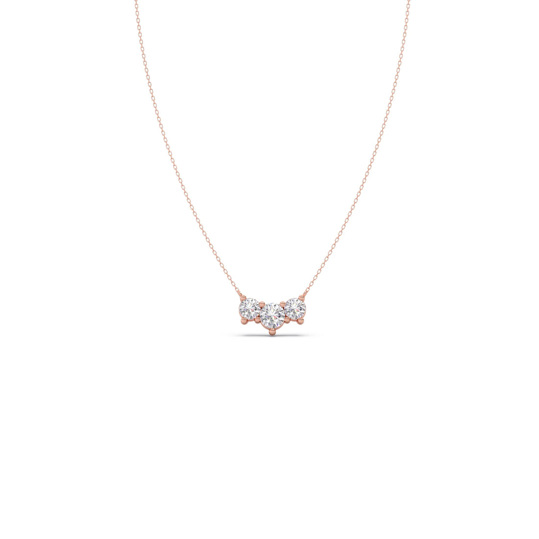 Trilogy Round Diamond Necklace