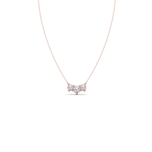 Trilogy Round Diamond Necklace