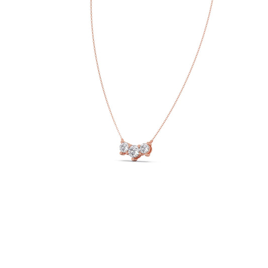 Trilogy Round Diamond Necklace