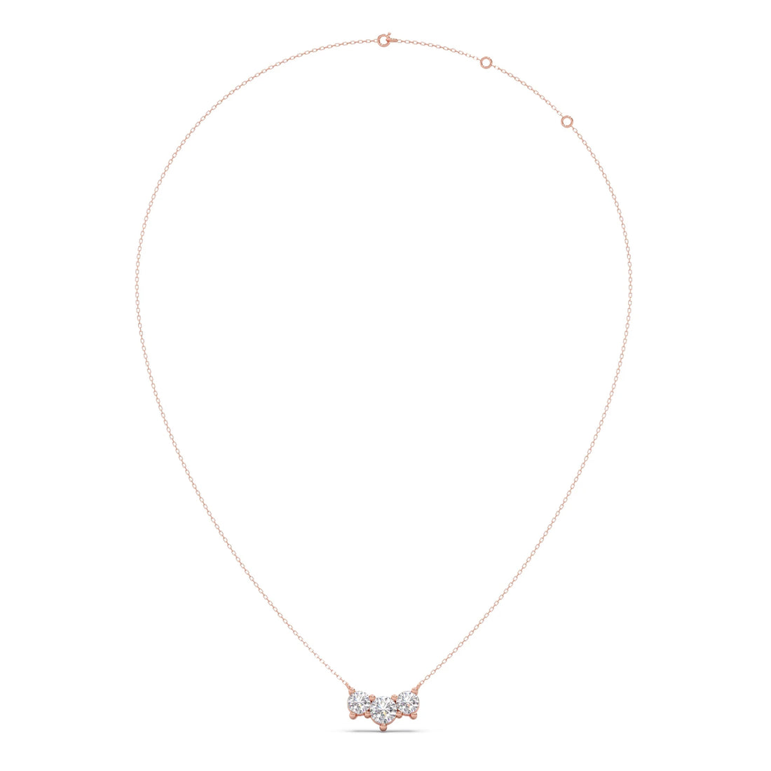 Trilogy Round Diamond Necklace