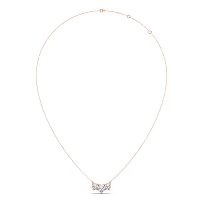 Trilogy Round Diamond Necklace