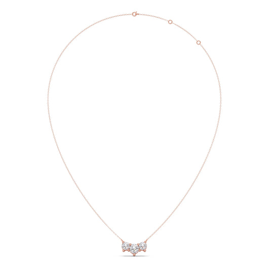Trilogy Round Diamond Necklace