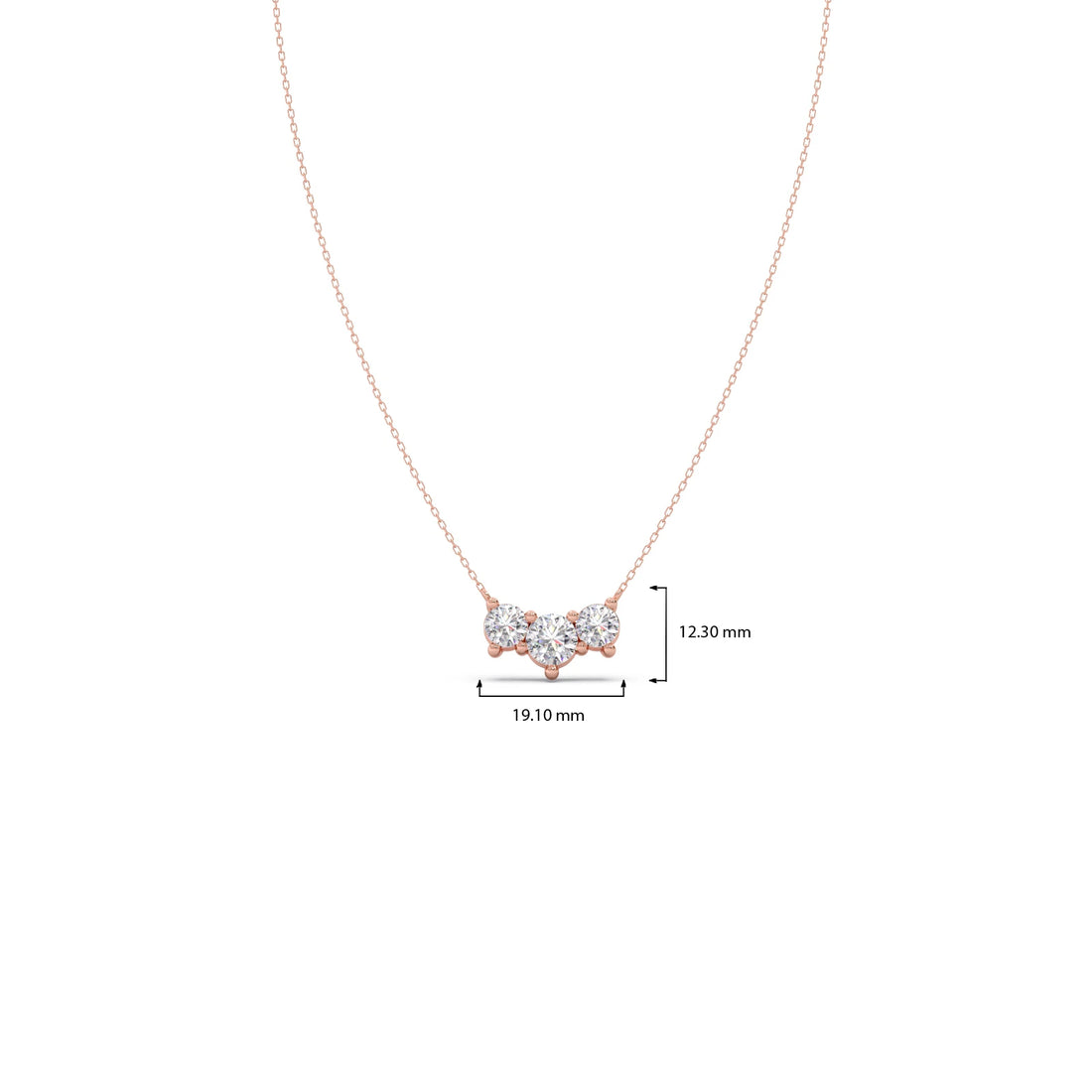 Trilogy Round Diamond Necklace