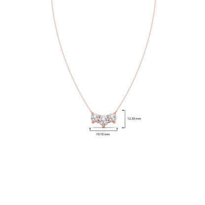 Trilogy Round Diamond Necklace
