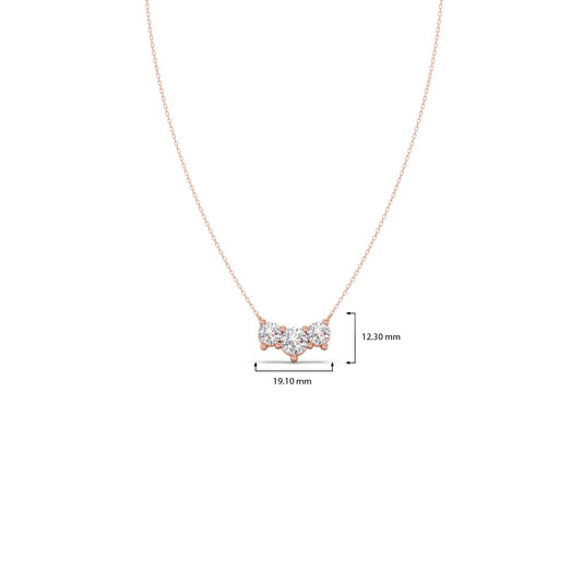 Trilogy Round Diamond Necklace