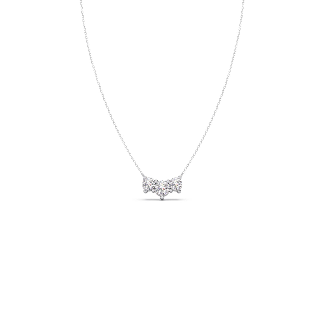 Trilogy Round Diamond Necklace