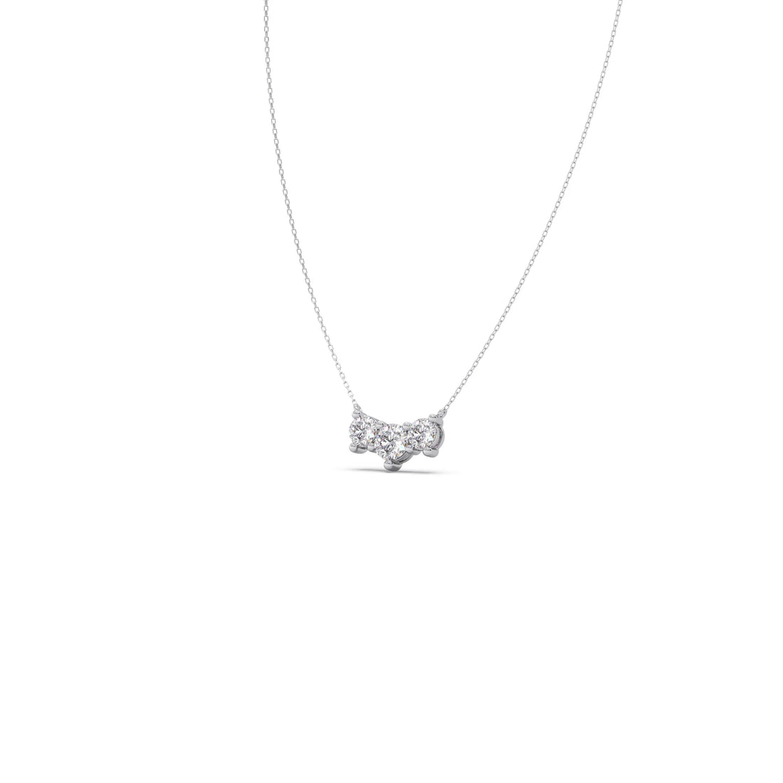 Trilogy Round Diamond Necklace