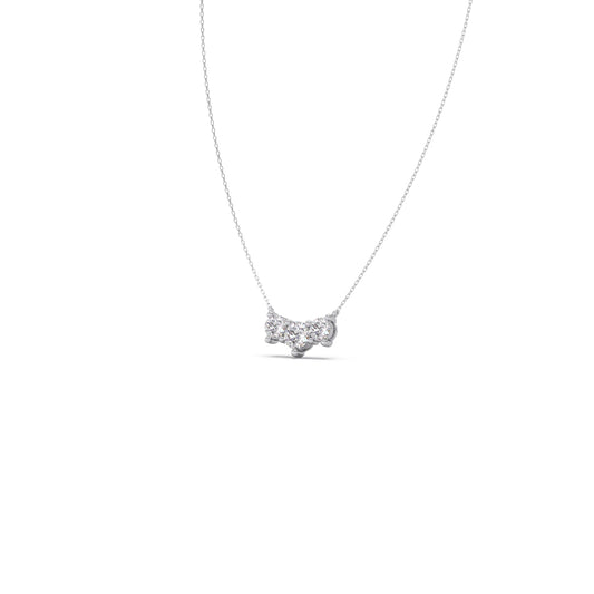 Trilogy Round Diamond Necklace