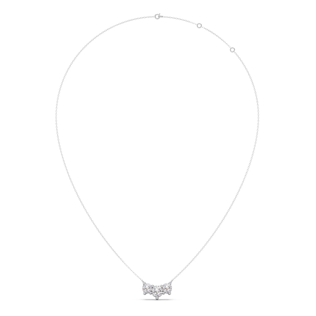 Trilogy Round Diamond Necklace