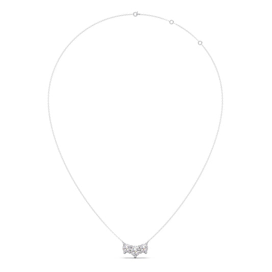 Trilogy Round Diamond Necklace