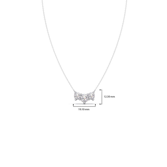 Trilogy Round Diamond Necklace