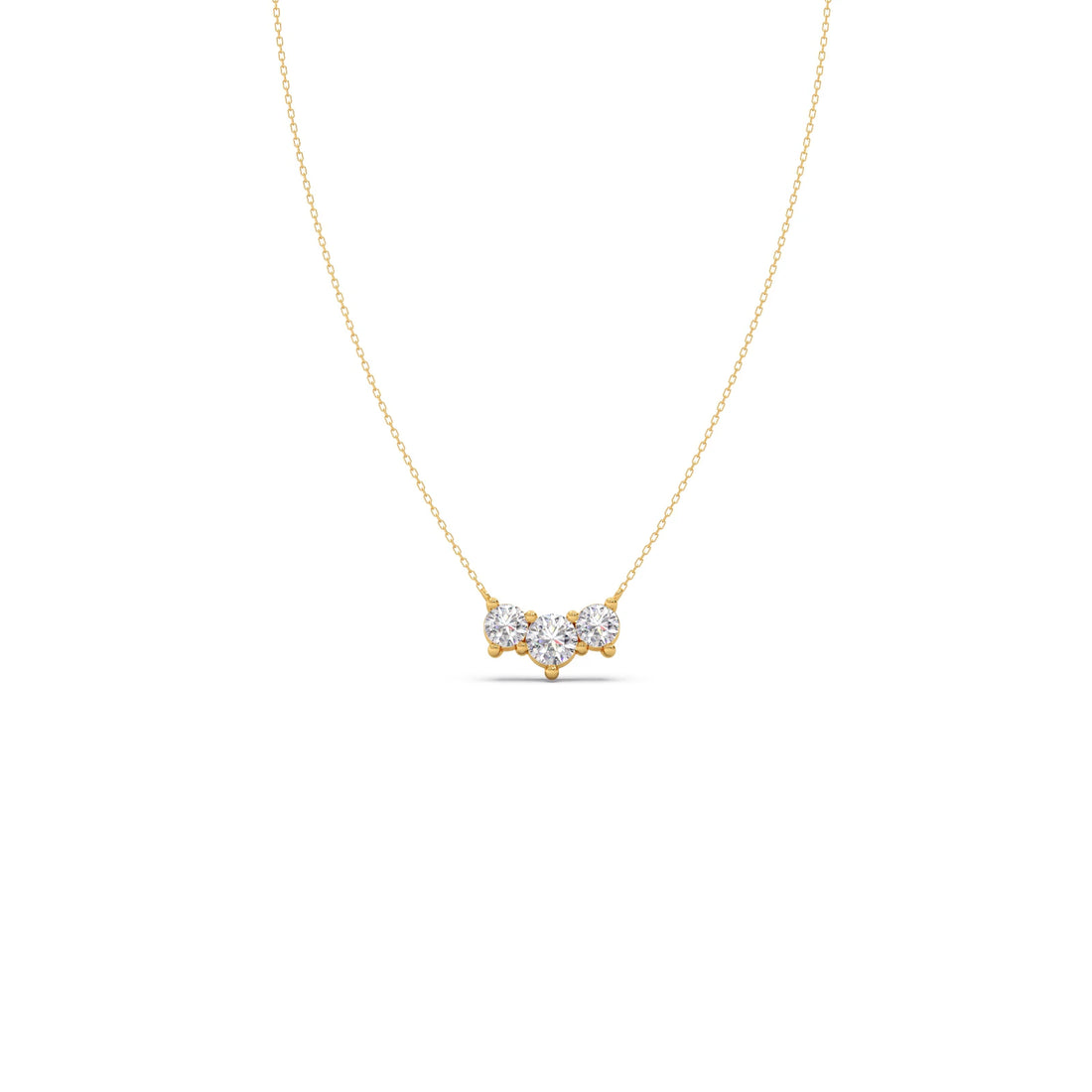 Trilogy Round Diamond Necklace