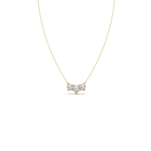 Trilogy Round Diamond Necklace