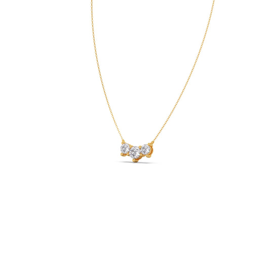 Trilogy Round Diamond Necklace