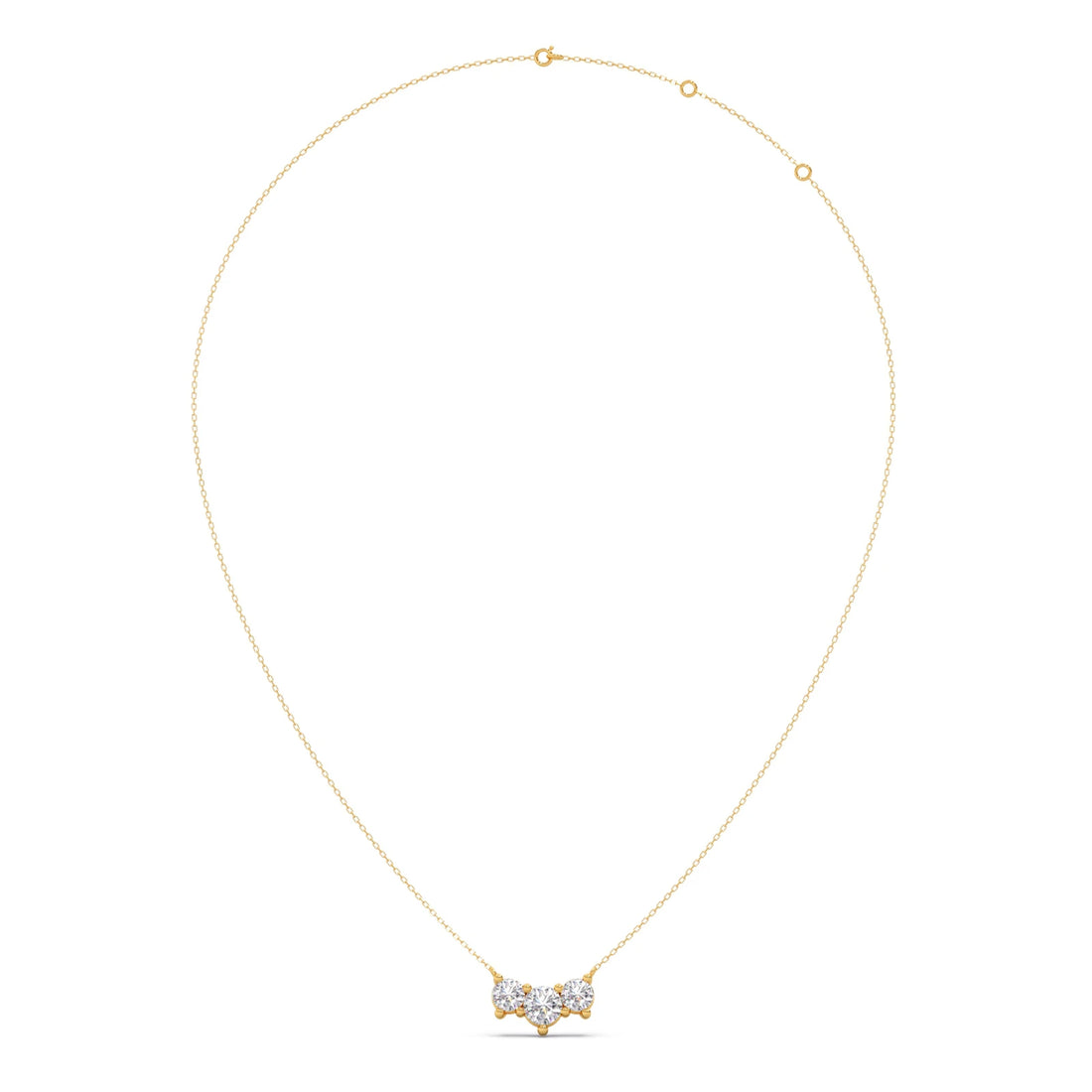 Trilogy Round Diamond Necklace