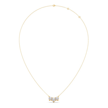 Trilogy Round Diamond Necklace