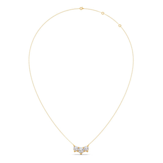 Trilogy Round Diamond Necklace
