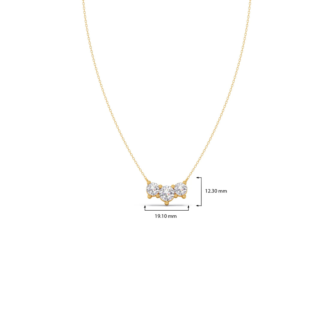 Trilogy Round Diamond Necklace
