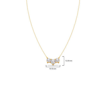 Trilogy Round Diamond Necklace