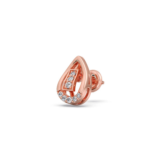 Pear-Cut Diamond Halo Stud Earrings