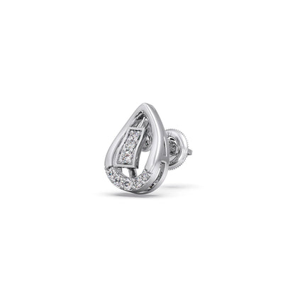 Pear-Cut Diamond Halo Stud Earrings