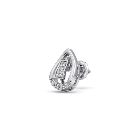 Pear-Cut Diamond Halo Stud Earrings