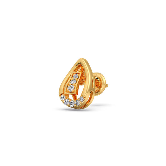 Pear-Cut Diamond Halo Stud Earrings