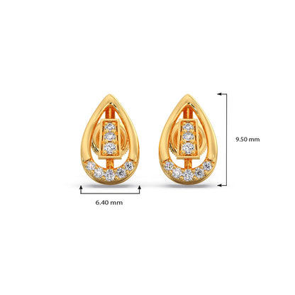 Pear-Cut Diamond Halo Stud Earrings