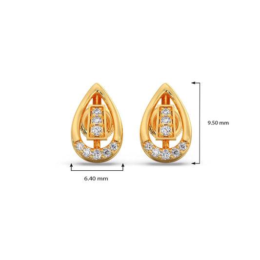 Pear-Cut Diamond Halo Stud Earrings